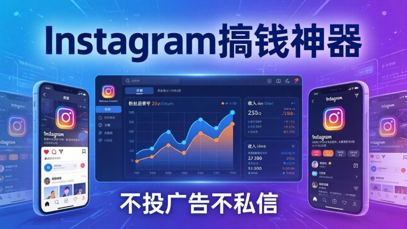 Instagram搞钱神器：月涨6万粉+月入5万刀，不投广告不私信，靠算法+低价产品-咖脉互联