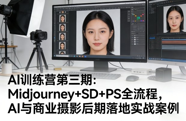 AI训练营第三期：Midjourney+SD+PS全流程，AI与商业摄影后期落地实战案例-咖脉互联