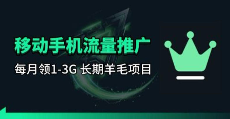 手机流量领取推广_每月一轮，刚需类的长期项目-咖脉互联