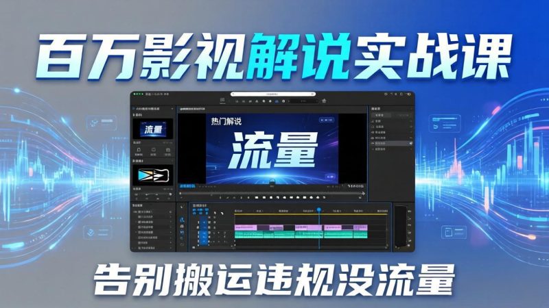 百万影视解说实战课:告别搬运违规没流量,AI文案+配音+剪映,做出能上热门的解说视频-咖脉互联