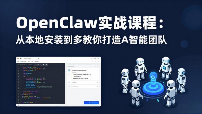 OpenClaw实战课程：从本地安装到多Agent协同，手把手教你打造AI智能团队-咖脉互联