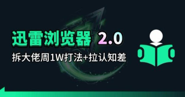 迅雷浏览器项目2.0_拆个大佬周1W的打法-咖脉互联