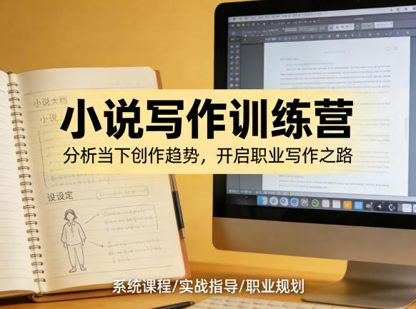 小说加写作训练营,带你分析如何在当下脱颖而出,开启你的职业创作之路-咖脉互联