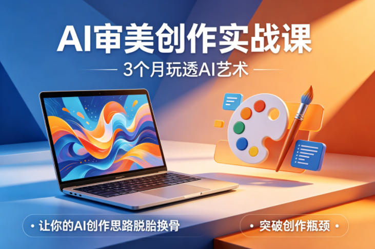AI审美创作实战课,3个月玩透AI艺术,让你的AI创作思路脱胎换骨,突破创作瓶颈-咖脉互联
