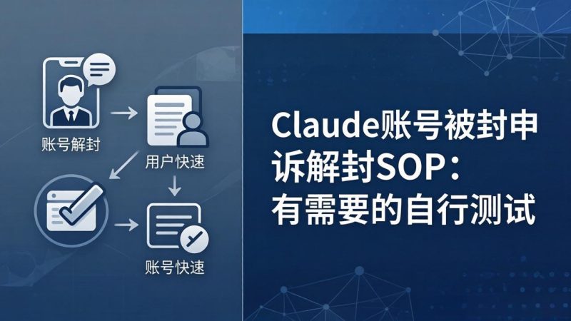 Claude账号被封申诉解封SOP:有需要的自行测试-咖脉互联