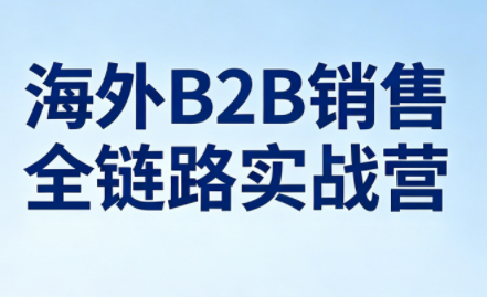 雨哥·海外B2B销售全链路实战营-咖脉互联