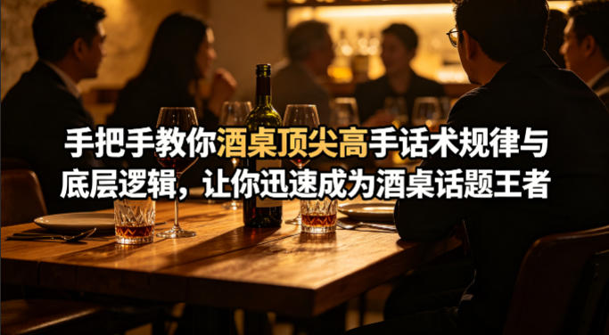 付费文章:手把手教你酒桌顶尖高手话术规律与底层逻辑,让你迅速成为酒桌话题王者(二十年全网独家经验分享)-咖脉互联