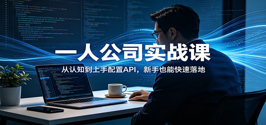 图片[1]-一人公司实战课：从认知到上手配置API，新手也能快速落地-咖脉互联