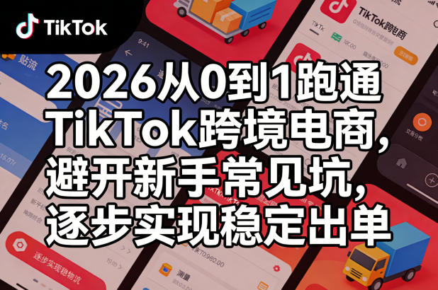 2026从0到1跑通TikTok跨境电商,避开新手常见坑,逐步实现稳定出单(更新0414)-咖脉互联