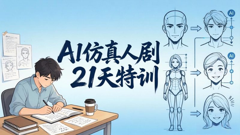 AI仿真人剧21天特训-更新:从剧本到成片全流程实战,掌握角色一致性与变现方法-咖脉互联