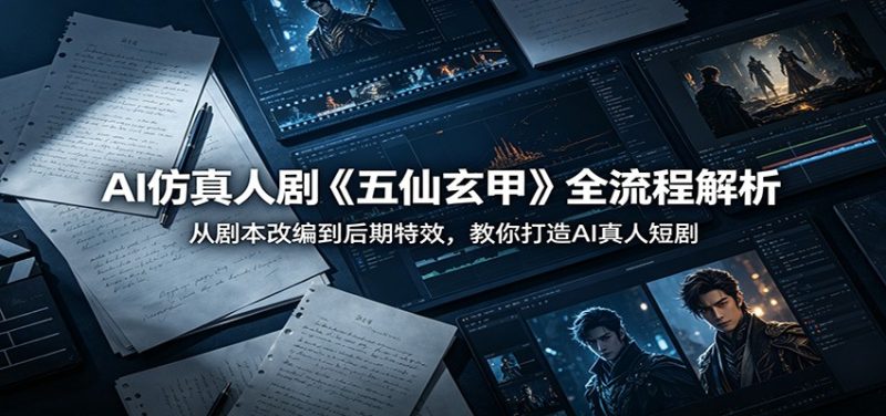 AI仿真人剧《五仙玄甲》全流程解析：从剧本改编到后期特效，教你打造AI真人短剧-咖脉互联