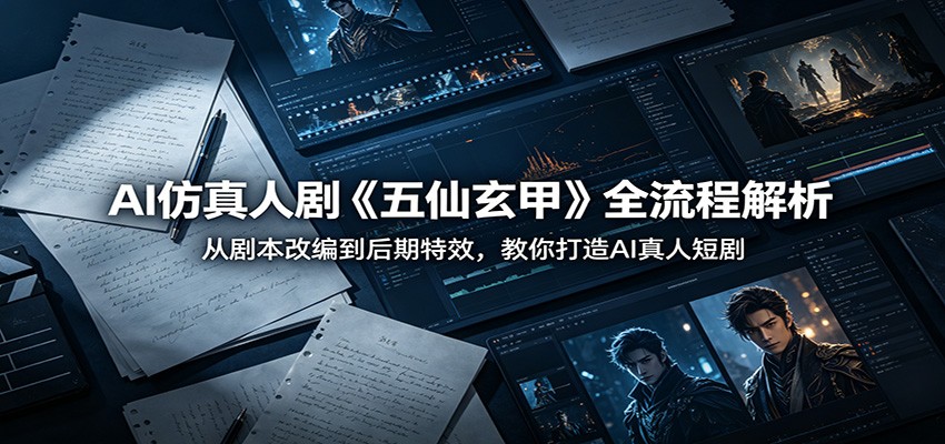 图片[1]-AI仿真人剧《五仙玄甲》全流程解析：从剧本改编到后期特效，教你打造AI真人短剧-咖脉互联