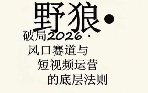 野狼团队·多平台实操运营课,覆盖AI口播、服装、好物、漫剪等热门玩法(更新4月)-咖脉互联