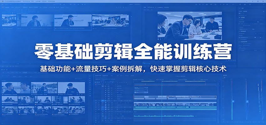 图片[1]-零基础剪辑全能训练营：基础功能+流量技巧+案例拆解，快速掌握剪辑核心技术-咖脉互联