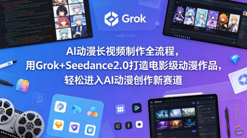 AI动漫长视频制作全流程,用Grok+Seedance2.0打造电影级动漫作品,轻松进入AI动漫创作新赛道-咖脉互联