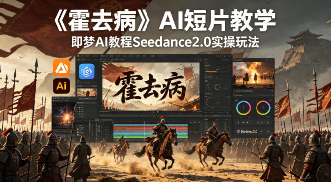 《霍去病》AI短片教学,即梦AI教程Seedance2.0实操玩法-咖脉互联