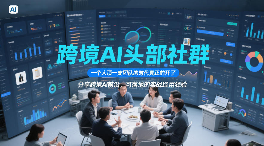 跨境AI头部社群，一个人顶一支团队的时代真正的开始了，分享跨境AI前沿，可落地的实战经验（更新4月22日）