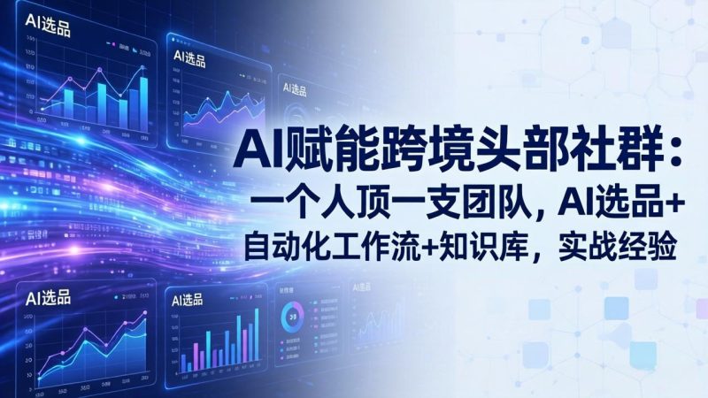 AI赋能跨境头部社群-更新4月23：一个人顶一支团队，AI选品+自动化工作流+知识库，实战经验-咖脉互联