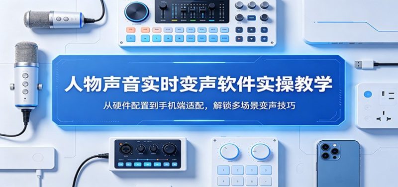 人物声音实时变声软件实操教学:从硬件配置到手机端适配,解锁多场景变声技巧-咖脉互联