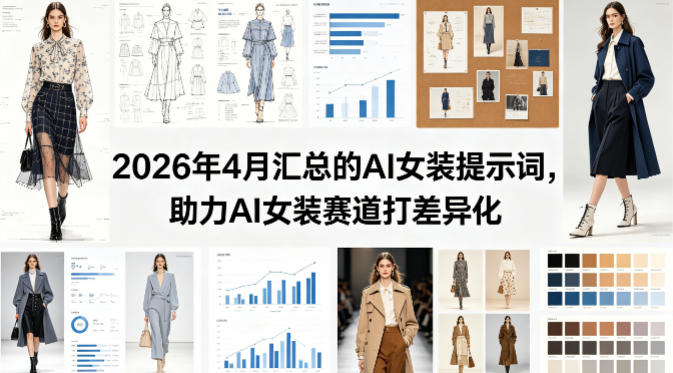 2026年4月汇总的AI女装提示词,助力AI女装赛道打差异化-咖脉互联