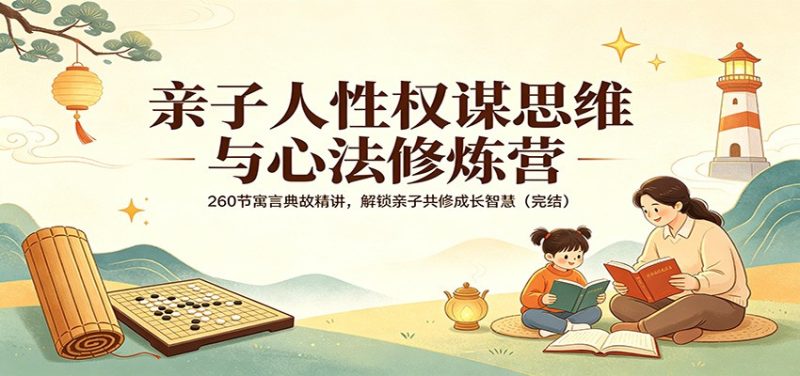 亲子人性权谋思维与心法修炼营:260节寓言典故精讲,解锁亲子共修成长智慧(完结)-咖脉互联
