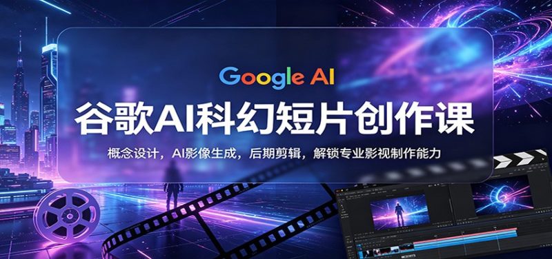 谷歌AI科幻短片创作课：概念设计，AI影像生成，后期剪辑，解锁专业影视制作能力-咖脉互联