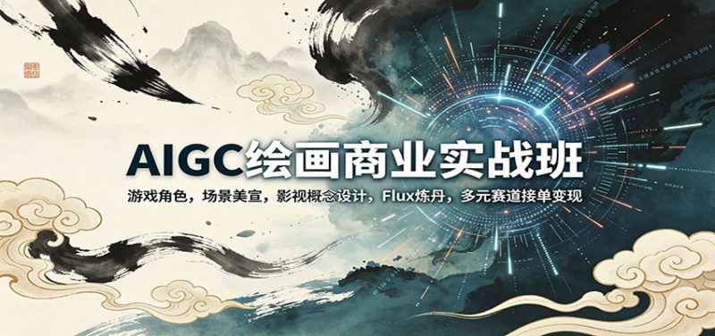 AIGC绘画商业实战班：游戏角色，场景美宣，影视概念设计，Flux炼丹，多元赛道接单变现-咖脉互联