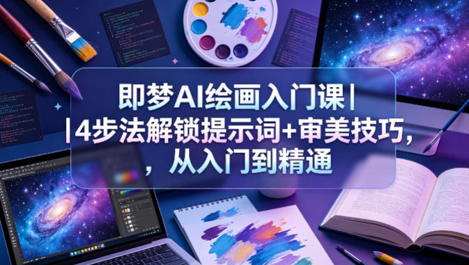 即梦AI绘画入门课|4步法解锁提示词+审美技巧,从入门到精通-咖脉互联