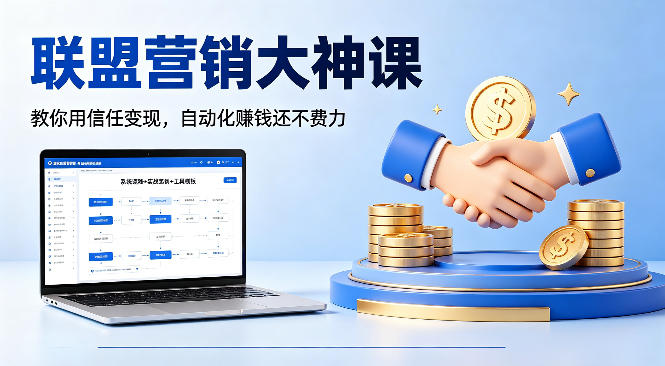 联盟营销大神课,教你用信任变现,自动化賺钱还不费力【原创双语字幕】-咖脉互联