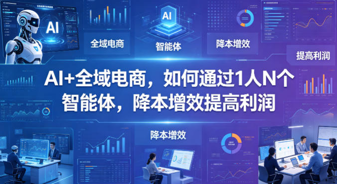 AI+全域电商,如何通过1人N个智能体,降本增效提高利润-咖脉互联