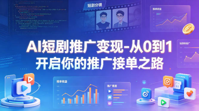 AI短剧推广变现-从0到1开启你的推广接单之路-咖脉互联