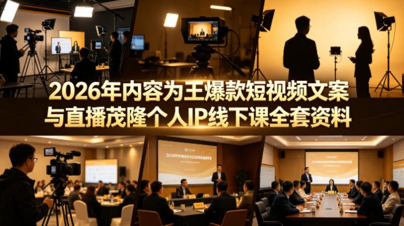 2026年内容为王爆款短视频文案与直播茂隆个人IP线下课全套资料(价值4980)-咖脉互联