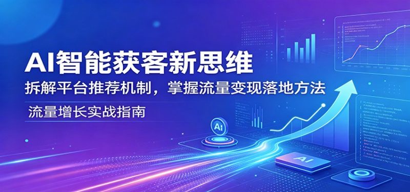 AI智能获客新思维：拆解平台推荐机制，掌握流量变现落地方法-咖脉互联