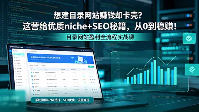 想建目录网站赚钱却卡壳?这营给优质 niche+SEO 秘籍,从 0 到稳赚!-咖脉互联