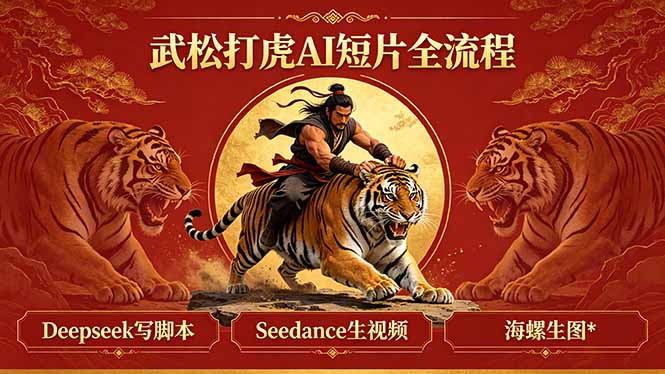 武松打虎AI短片全流程:Deepseek写脚本+Seedance生视频+海螺生图-咖脉互联