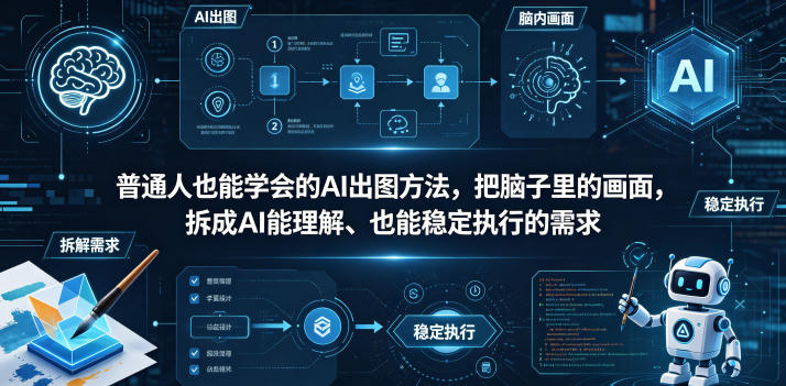 普通⼈也能学会的AI出图⽅法,把脑子里的画面,拆成AI能理解、也能稳定执行的需求【文档】-咖脉互联