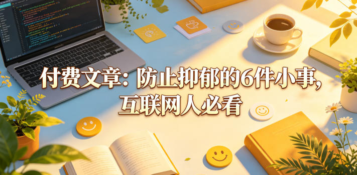 付费文章：防止抑郁的6件小事，互联网人必看！-咖脉互联