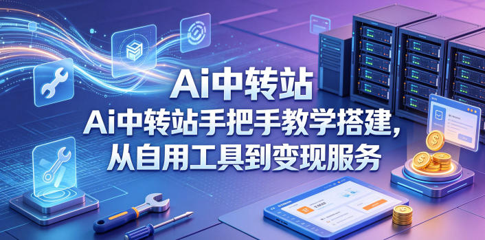 Ai中转站手把手教学搭建,从自用工具到变现服务-咖脉互联
