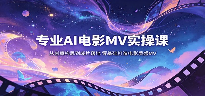 专业AI电影MV实操课:从创意构思到成片落地,零基础打造电影质感MV-咖脉互联