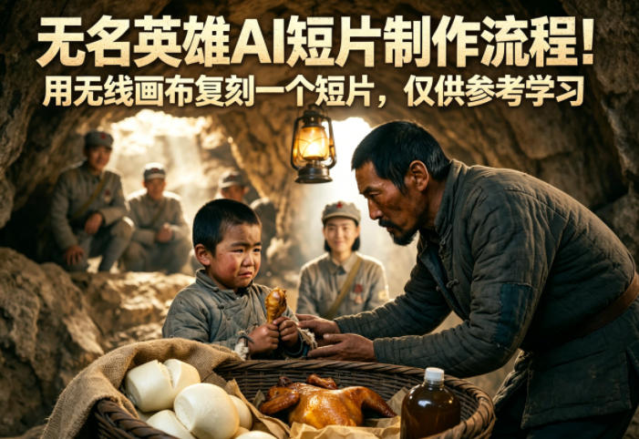 无名英雄AI短片制作流程!用无线画布复刻一个短片,仅供参考学习-咖脉互联