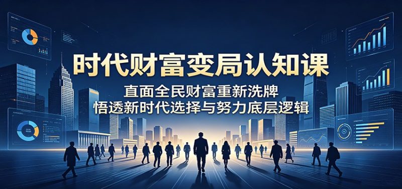时代财富变局认知课:直面全民财富重新洗牌,悟透新时代选择与努力底层逻辑-咖脉互联
