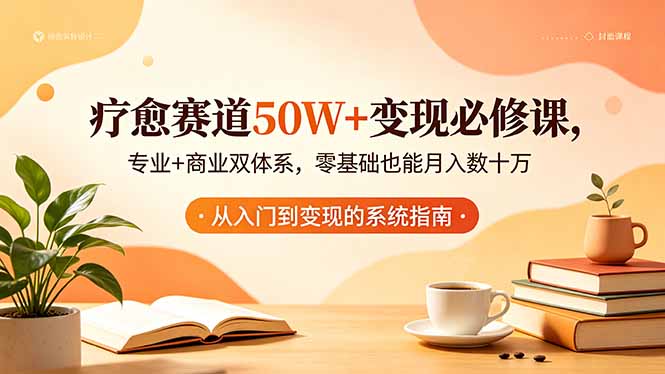 疗愈赛道50W+变现必修课,专业+商业双体系,零基础也能月入数十万-咖脉互联