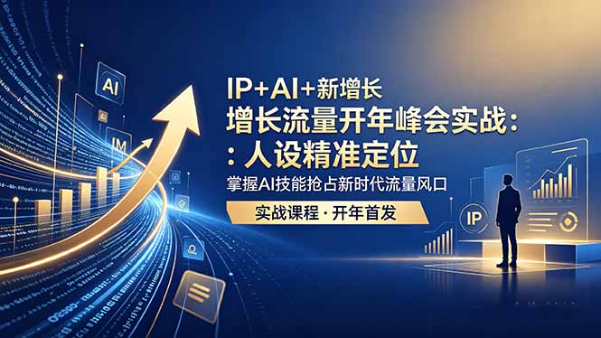 IP+AI+新增长 流量开年 峰会实战:人设精准定位 掌握AI技能抢占新时代流量风口-咖脉互联