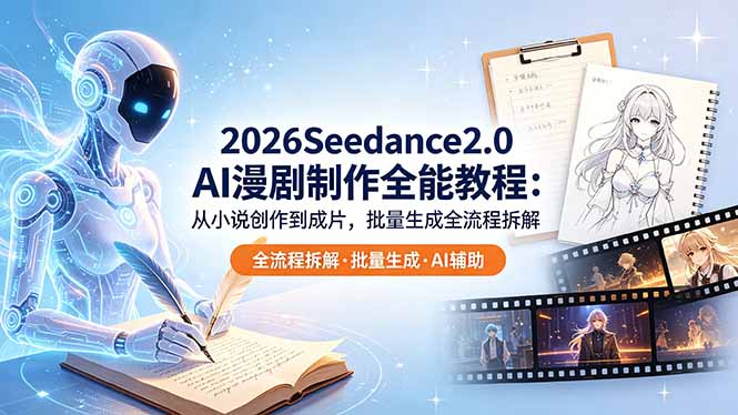 2026Seedance2.0 AI制作全能教程:从小说创作到成片,批量生成全流程拆解-咖脉互联