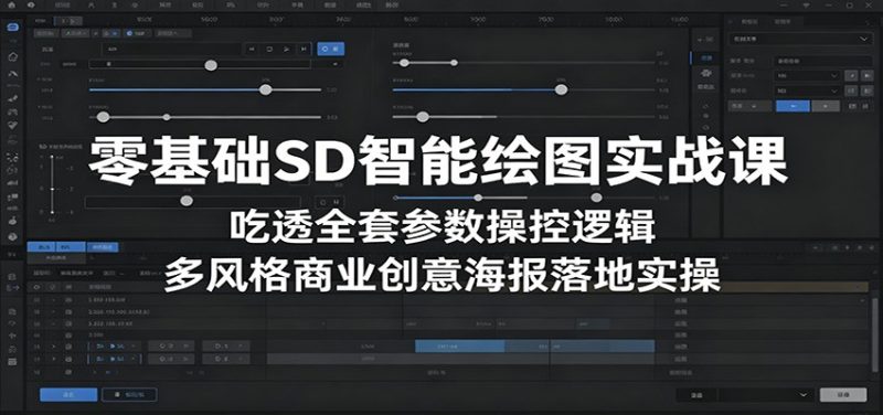 零基础SD智能绘图实战课:吃透全套参数操控逻辑,多风格商业创意海报落地实操-咖脉互联