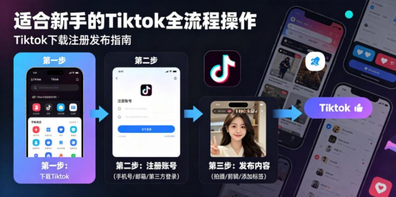 Tiktok下载注册发布,适合新手的Tiktok全流程操作-咖脉互联