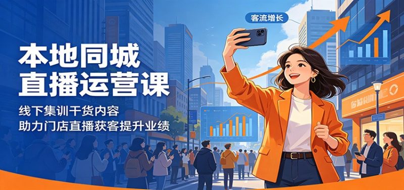 本地同城直播运营课:线下集训干货内容,助力门店直播获客提升业绩-咖脉互联