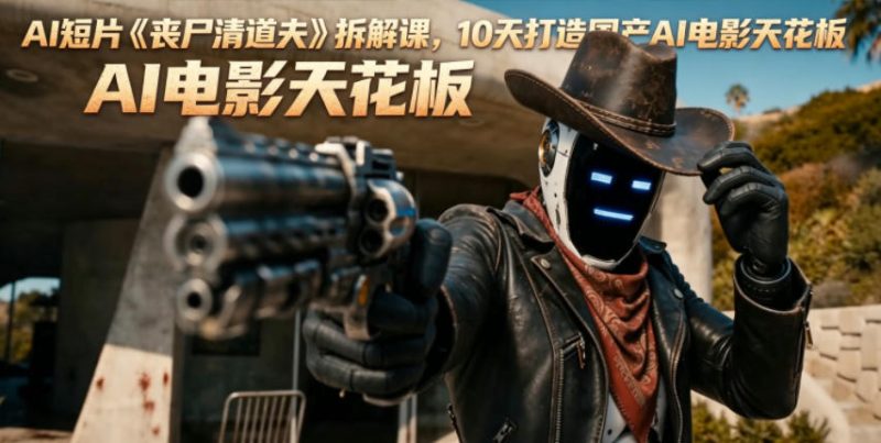 AI短片《丧尸清道夫》拆解课,10天打造国产AI电影天花板-咖脉互联