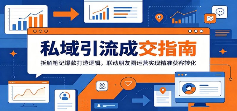 私域引流成交指南：拆解笔记爆款打造逻辑，联动朋友圈运营实现精准获客转化-咖脉互联