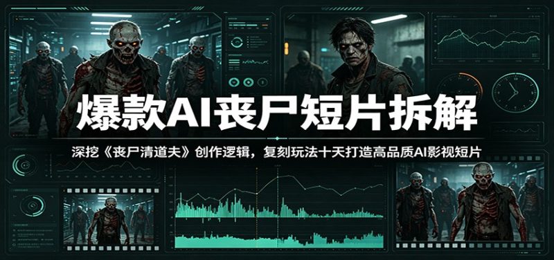 爆款AI丧尸短片拆解：深挖《丧尸清道夫》创作逻辑，复刻玩法快速打造高品质AI影视短片-咖脉互联